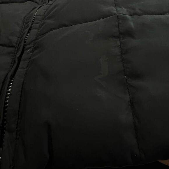 GAP Black Down Feather Puffer Jacket Large Women's Quilted Puffer Jacket Down - Picture 9 of 9